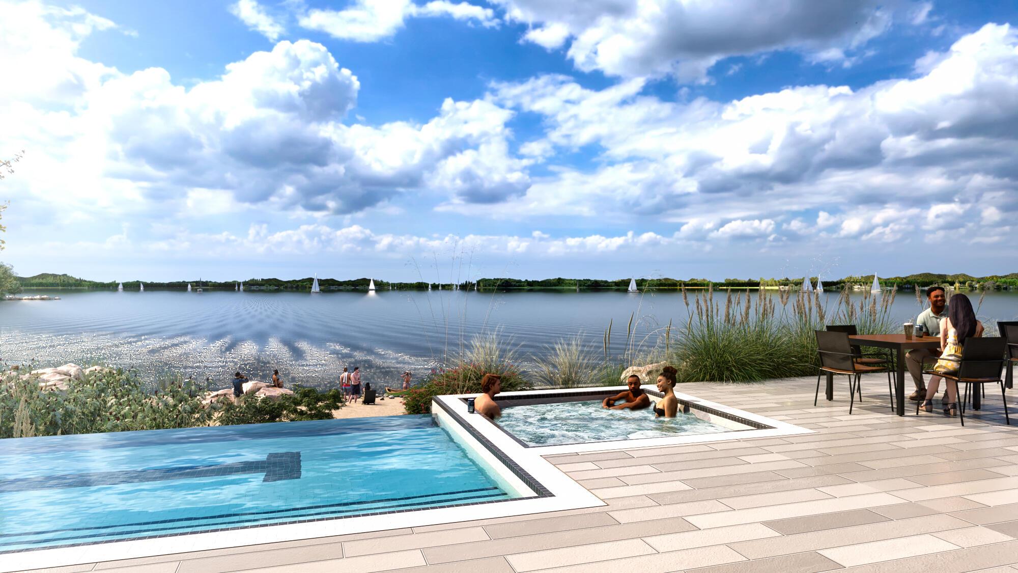 Image 1: Lake View of Pool
