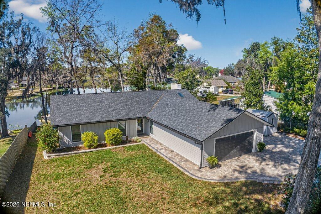 Image 4: Drone view from front of property