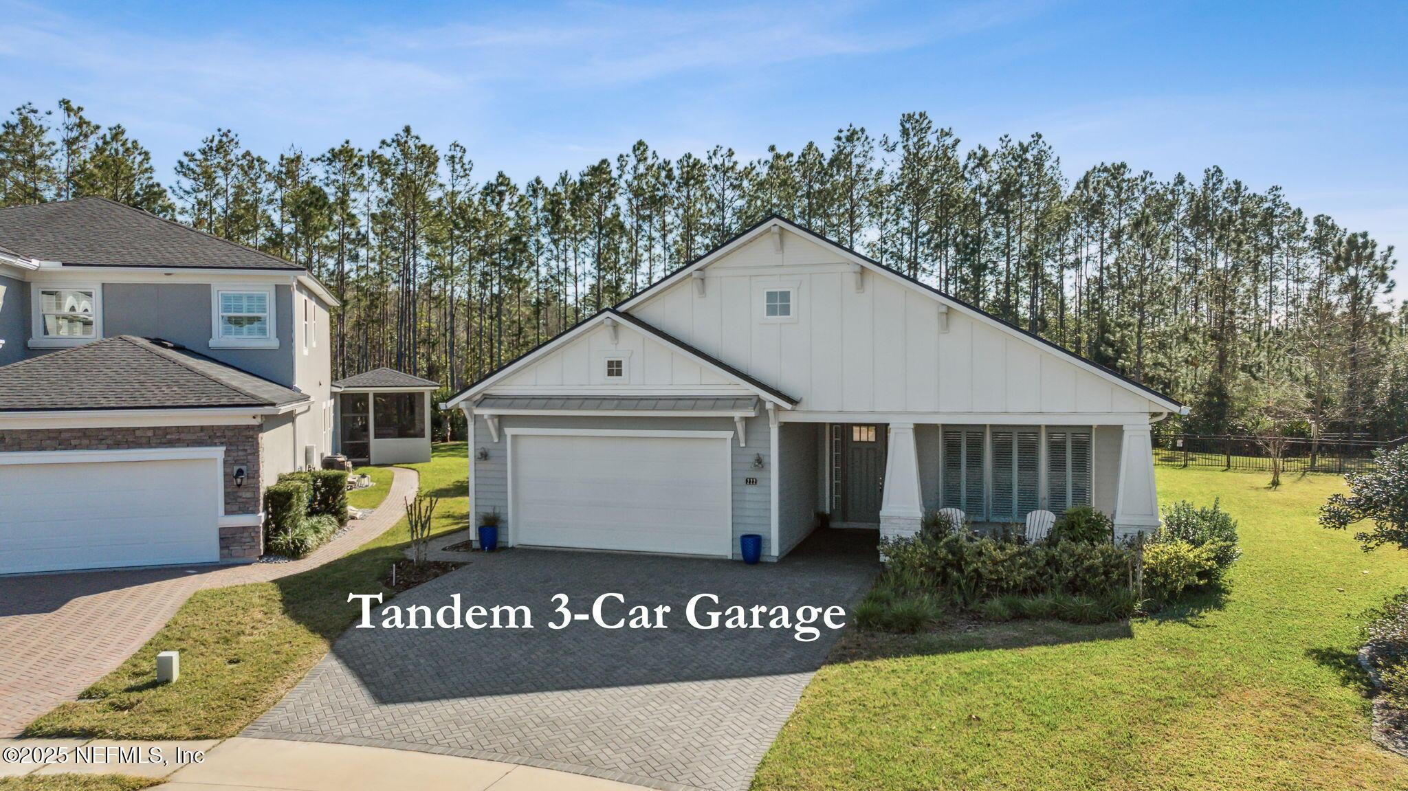 Image 1: Tandem 3-Car Garage