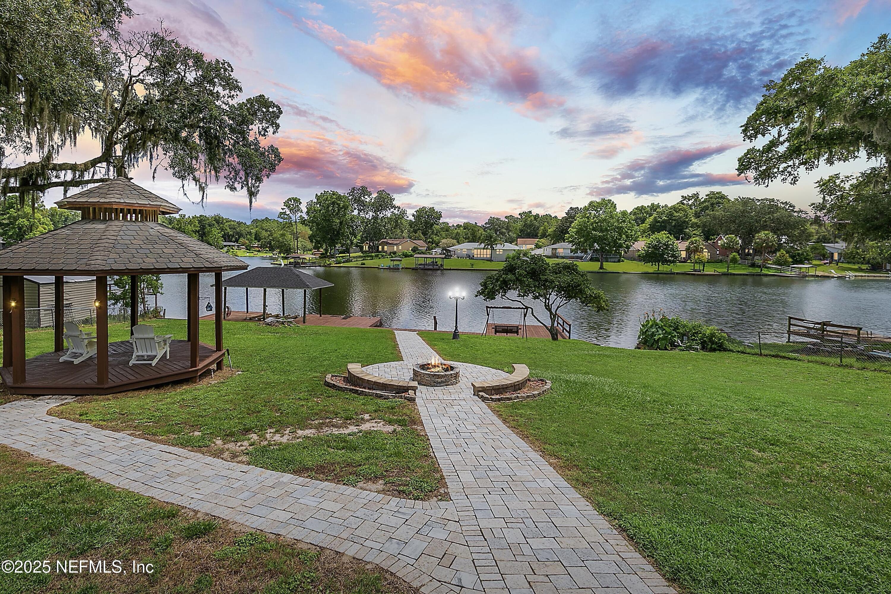 Image 1: LAKEFRONT Backyard Sunset