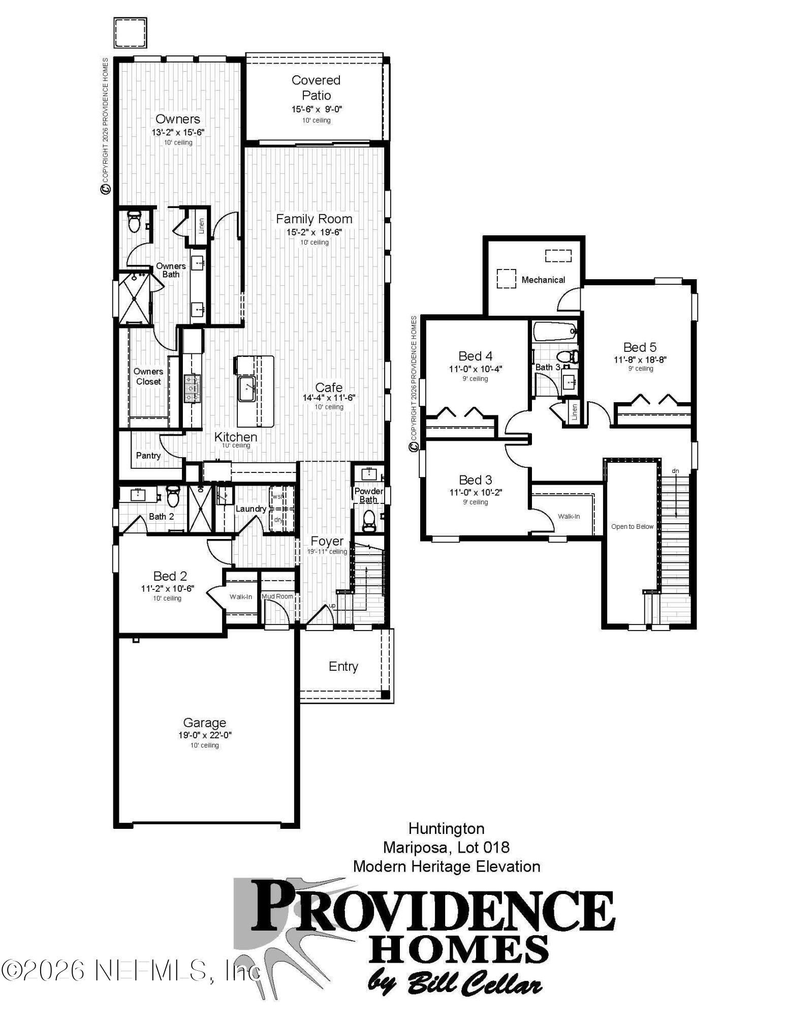 Image 2: MA018 Huntington MH - BW Floor Plan Broc