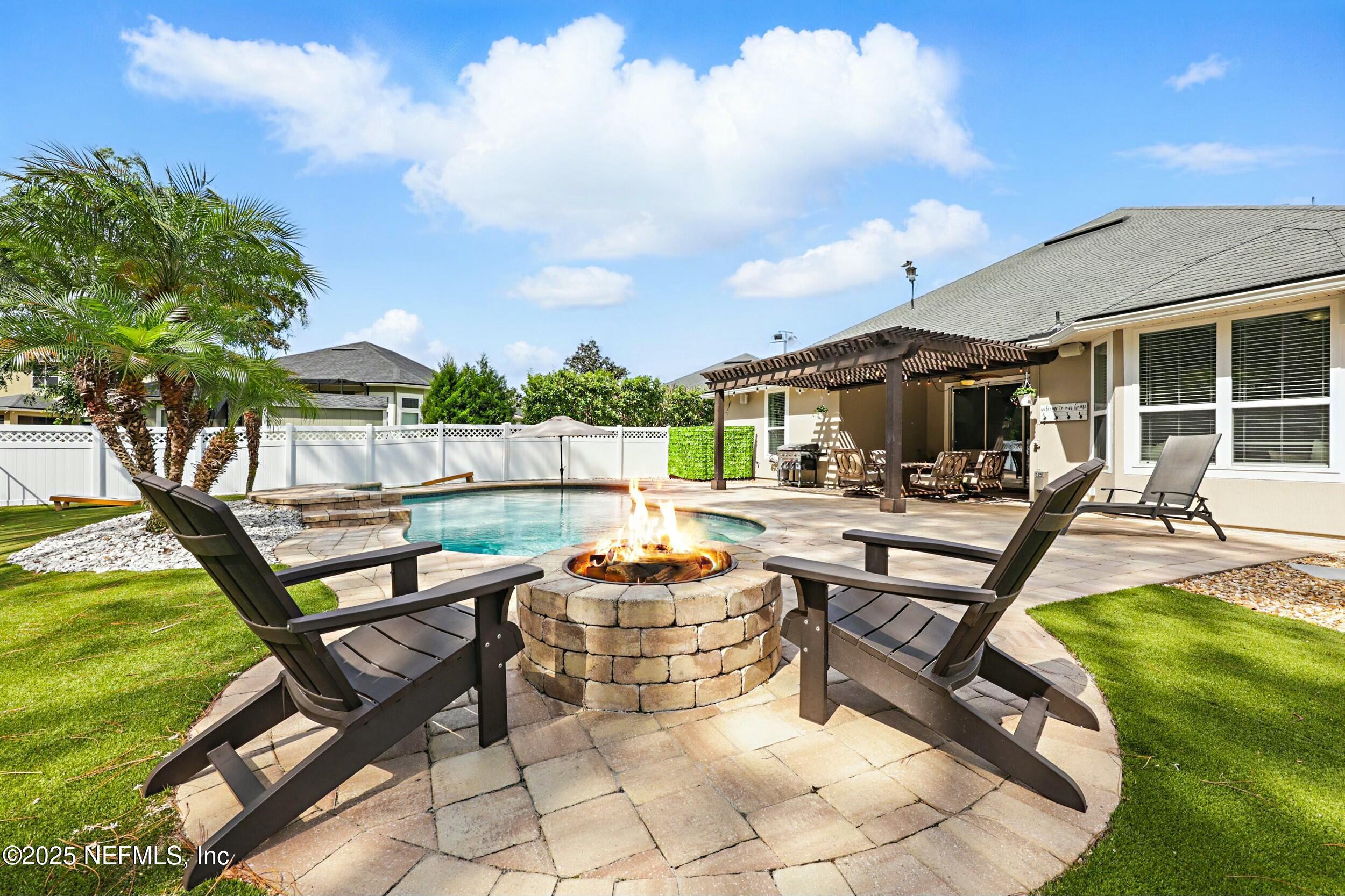 Image 1: backyard, fire pit