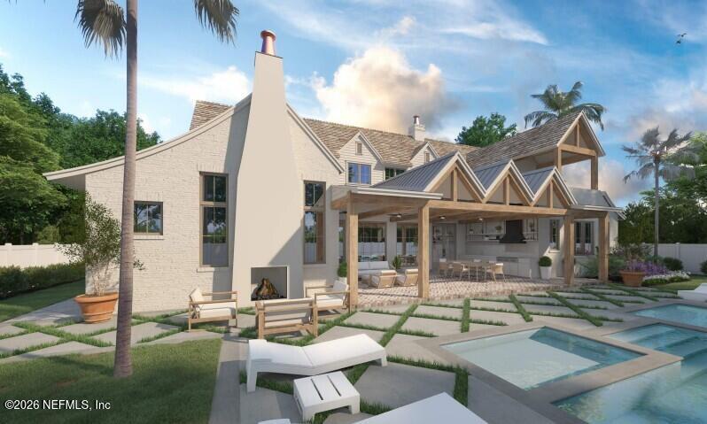 Image 4: 516 Exterior elevation 4 backyard