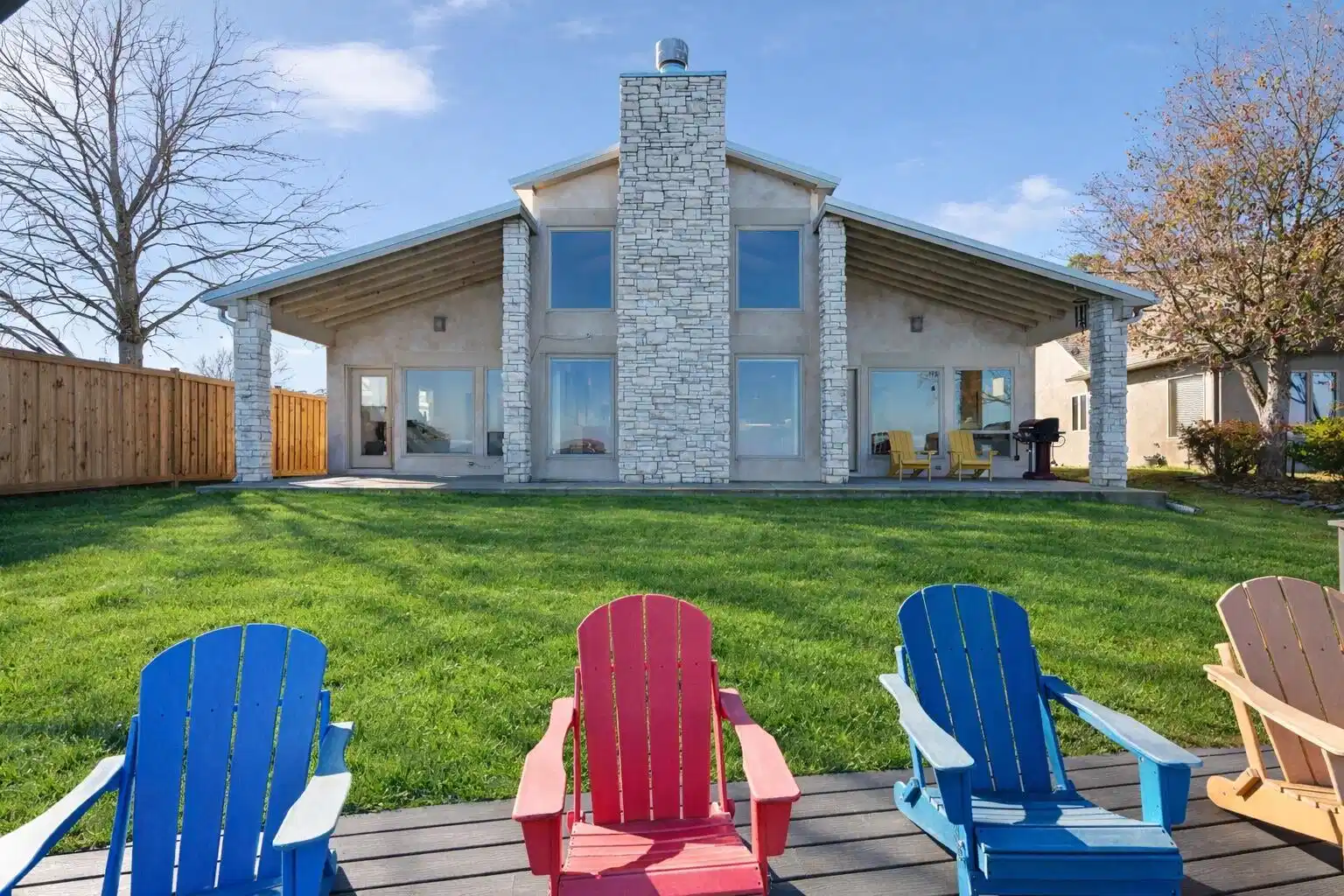 Image 1: Bluff-top outdoor lake views