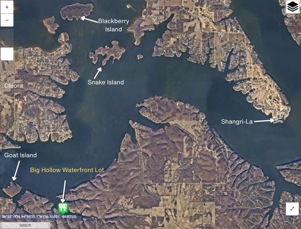 Image 2: labeled lake map big hollow lot