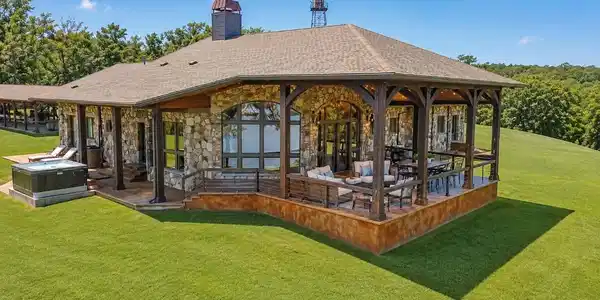 Image 3: Porch of lodge/big house