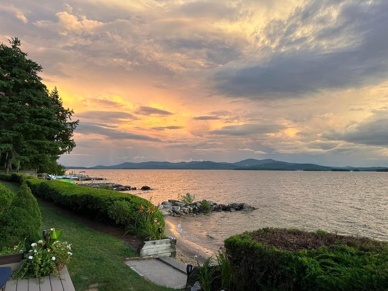 Image 2: Spectacular Lake Winni, the "Broads" view from terrace!