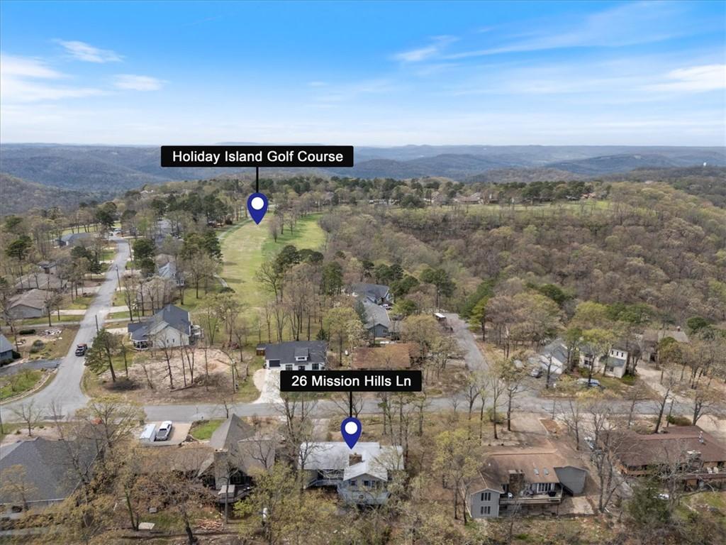 Image 3: Aerial perspective of neighborhood and adjacent go