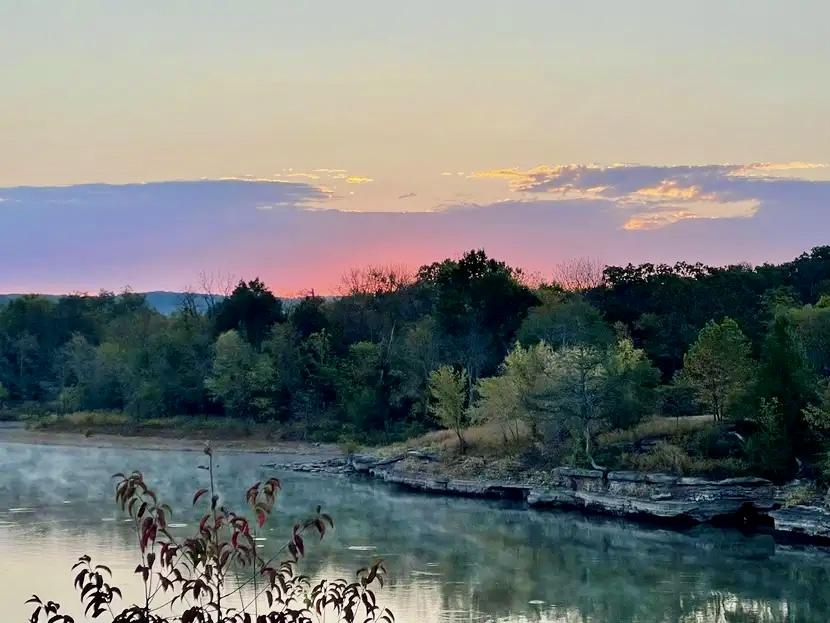 Image 3: Table Rock Lake; Sunrise over shoreline