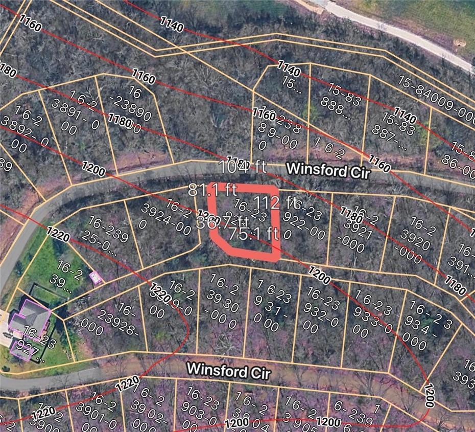 Image 4: Aerial topography of lot