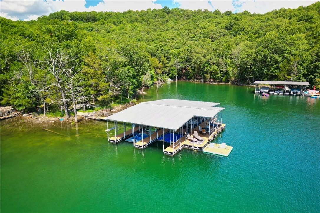 Image 1: The private 4-slip dock (two 30&rsquo;, one 26&rsquo; with fla
