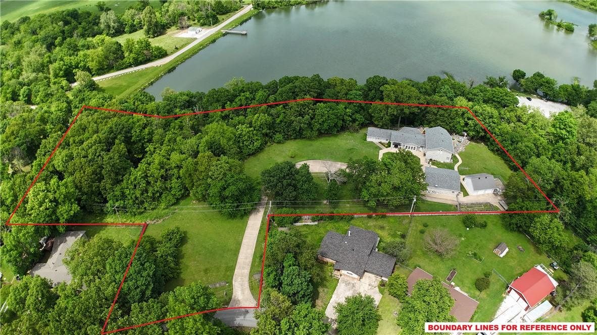 Image 4: Drone/aerial view of property with boundary lines