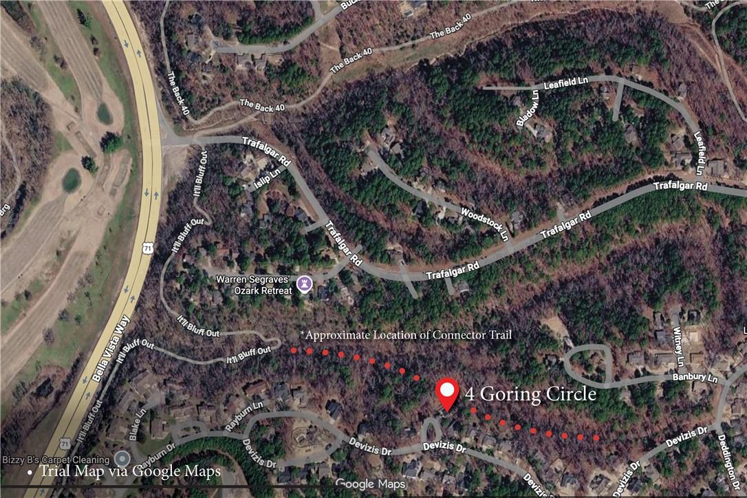 Image 3: Trial Map via Google Maps. Indicating the approxim