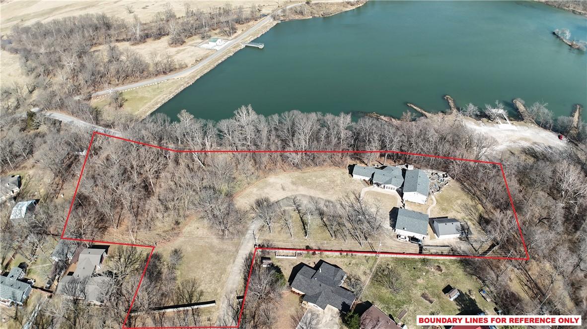 Image 3: Drone/aerial view of property with boundary lines