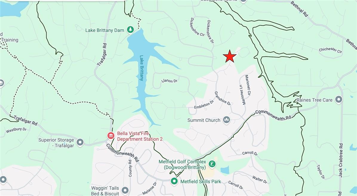 Image 3: Map of property with streets / nearby areas