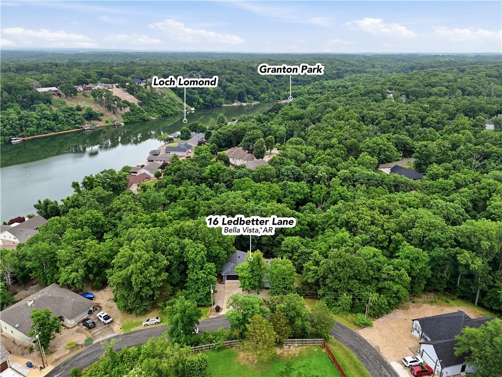 Image 3: Aerial overview highlighting the property located