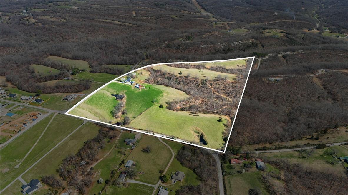 Image 3: View of rural area with property parcel outlined