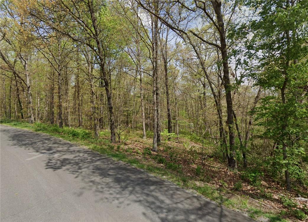 Image 2: View of asphalt road with a wooded view