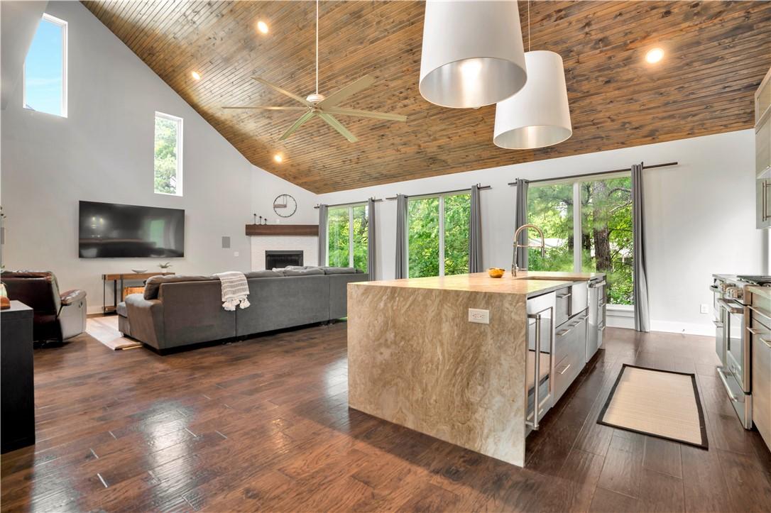 Image 4: Open Kitchen and living area on second level.