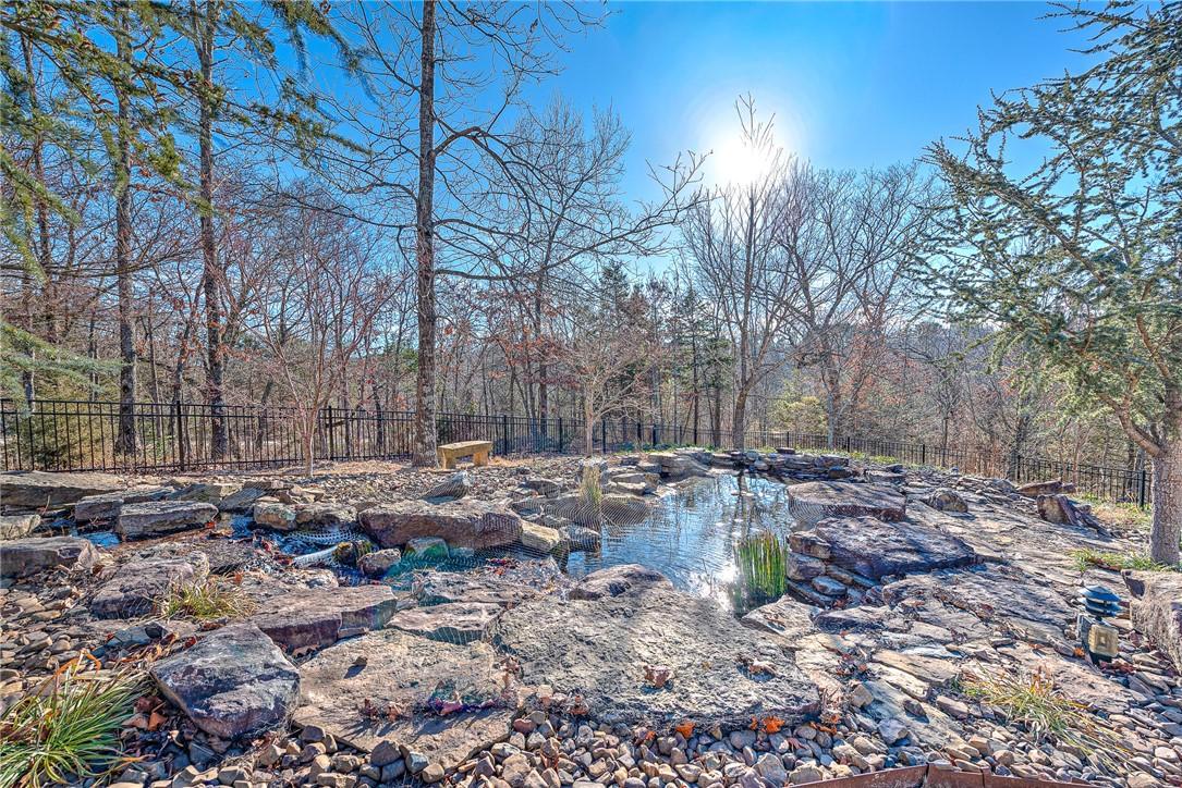 Image 2: View of yard with functioning pond