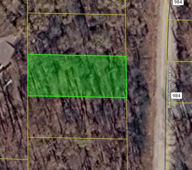 Image 3: Aerial map of property and surrounding area featur