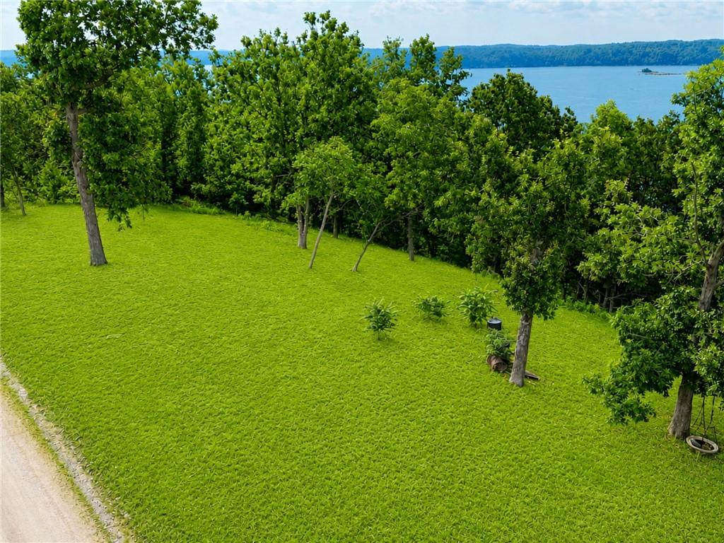 Image 4: Expansive green lawn with mature trees and a dista