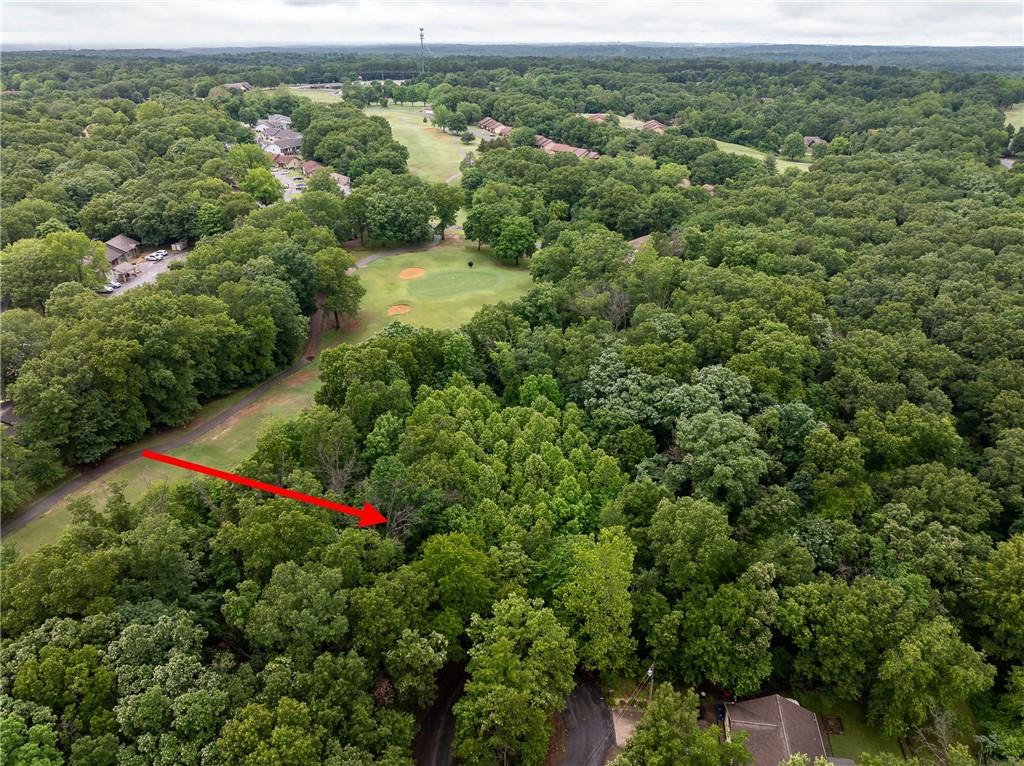 Image 2: Drone / aerial view of lot 3 and golf course