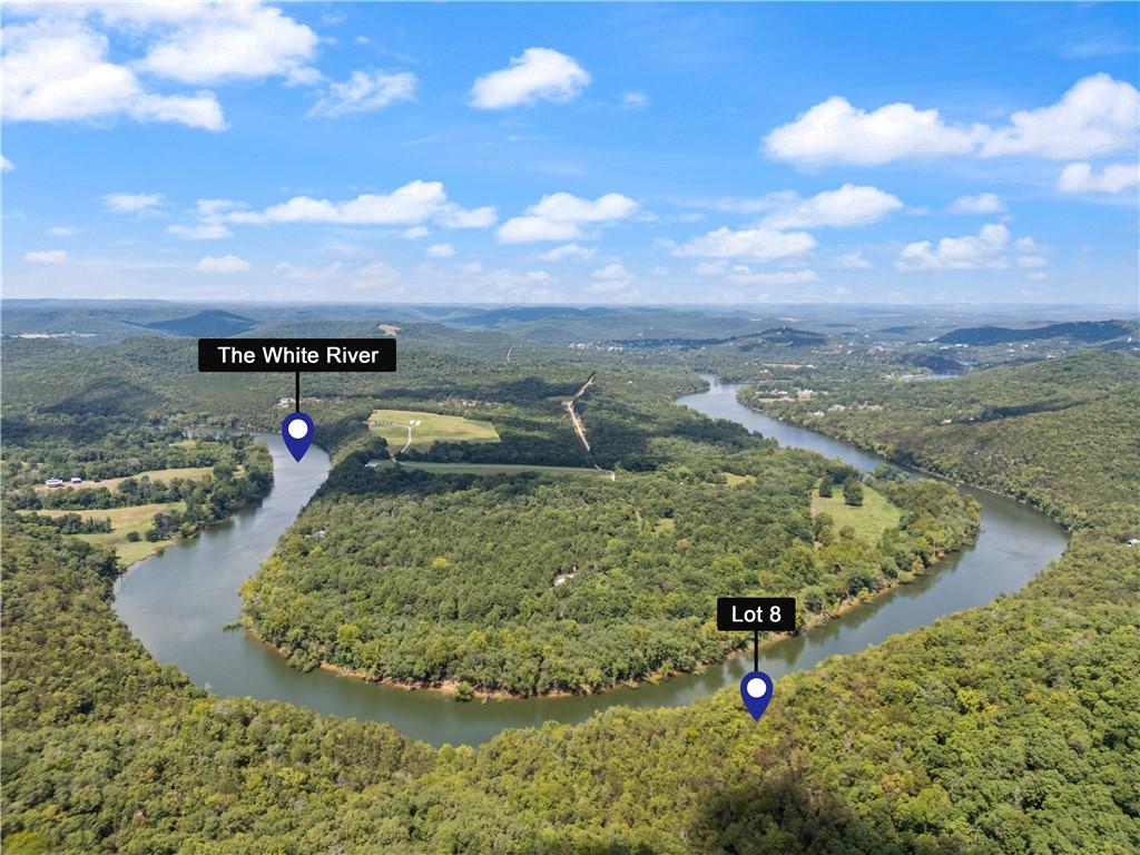 Image 1: Aerial view of a White River