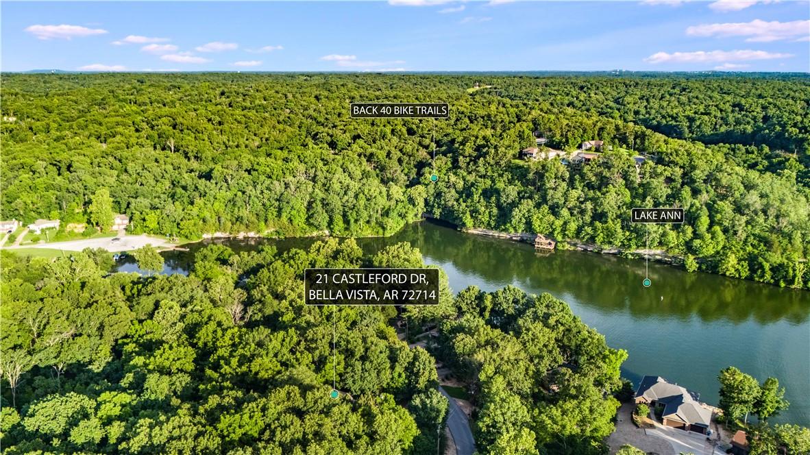 Image 2: Aerial perspective showcasing Lake Ann and surroun