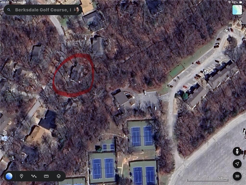 Image 3: the home circled  in red is adjacent to the Rec Ce