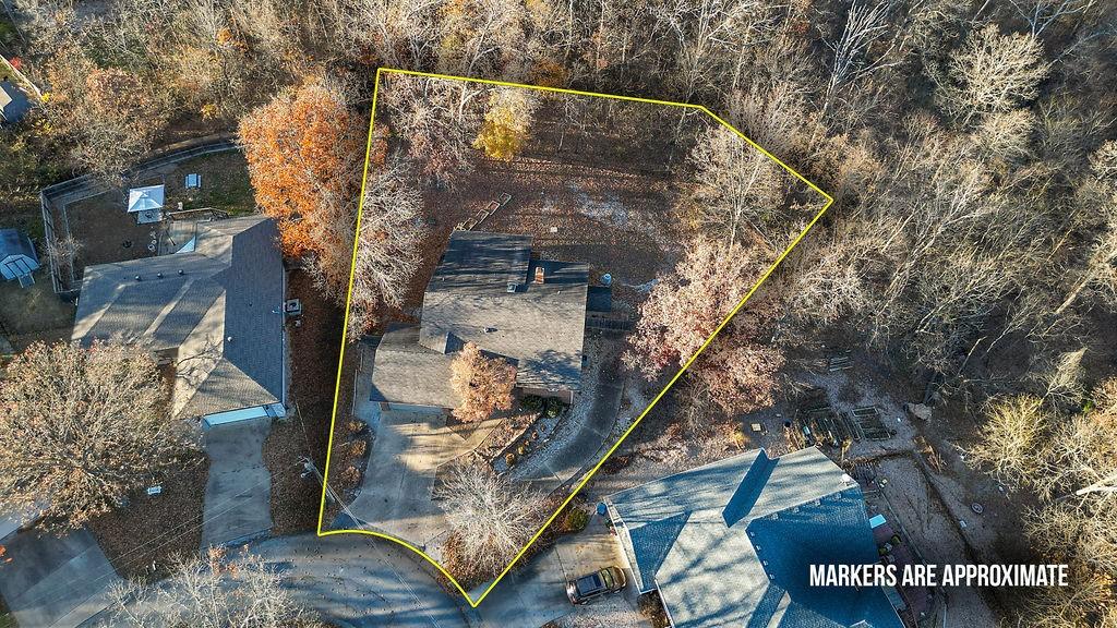 Image 2: Aerial view of property's location featuring prope