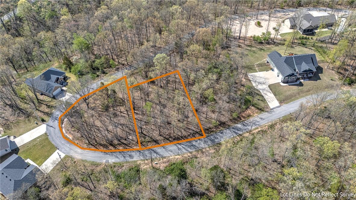 Image 1: Aerial view of property's location with property b