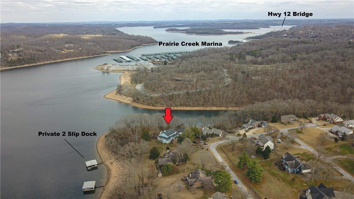 Image 1: Drone View. Private Boat Dock with 2 slips