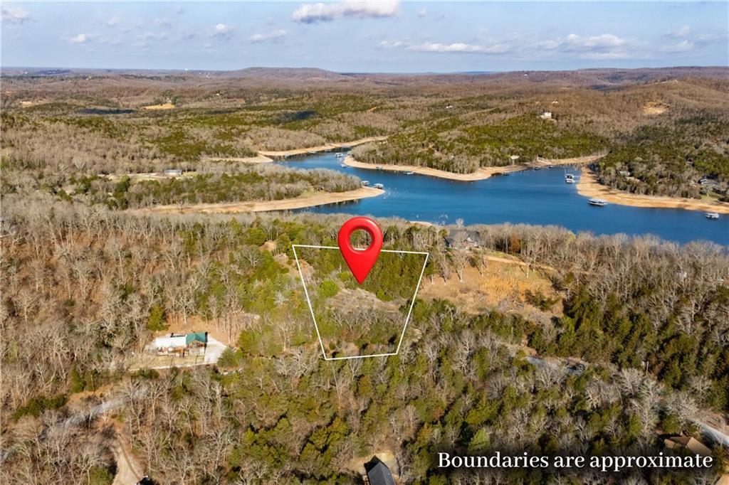 Image 4: Wooded acreage featuring a prominent water body, d