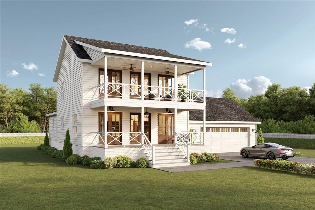 Image 3: View of front of property featuring covered porch,