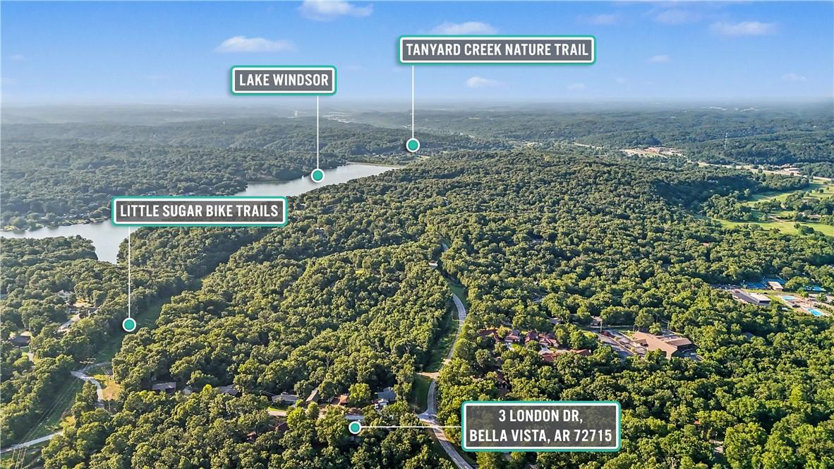 Image 3: Aerial perspective highlighting the property at 3