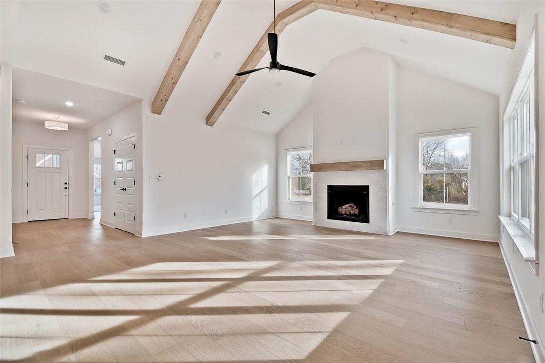 Image 4: Living room facing fireplace