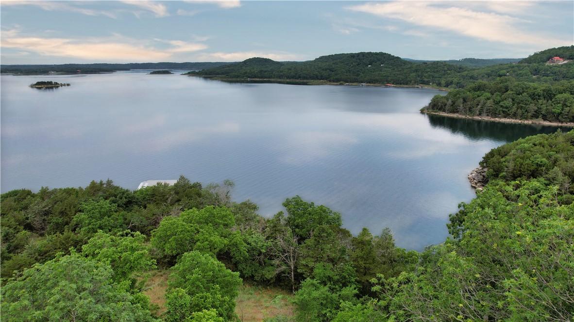 Image 1: Aerial view of lake from property.