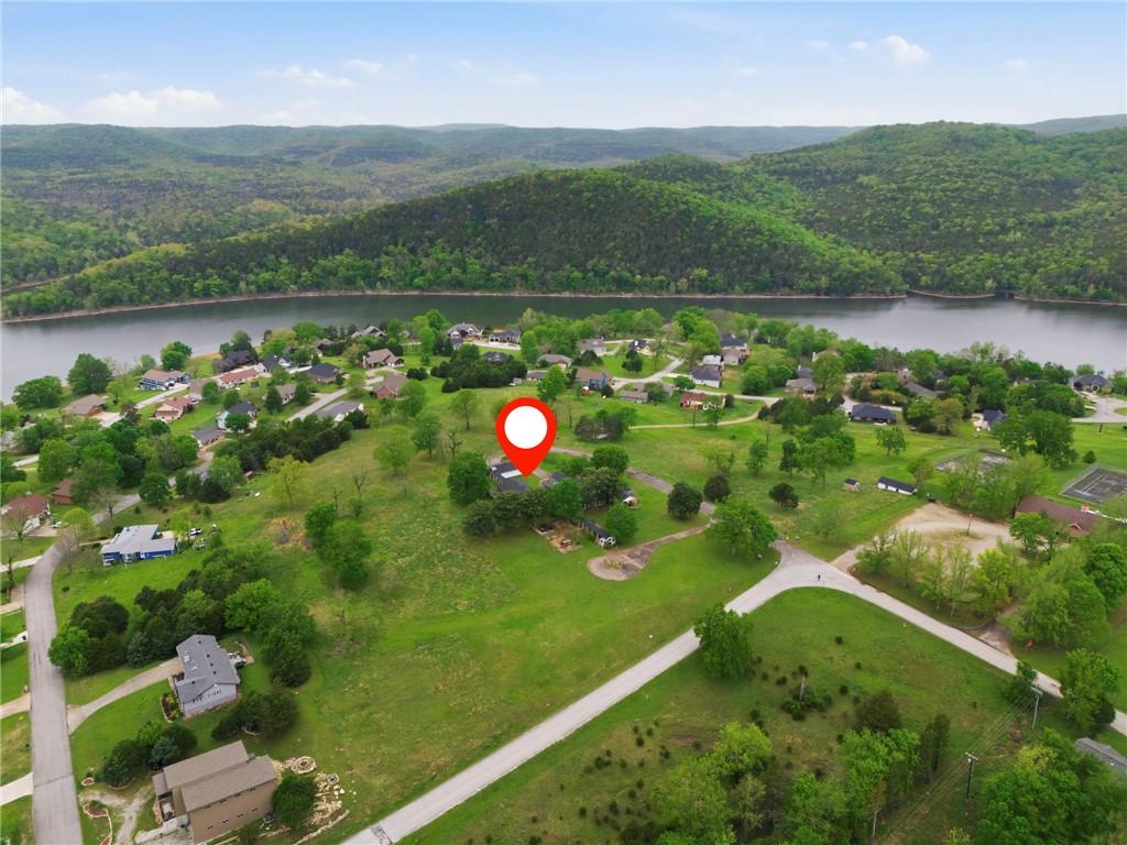 Image 2: Aerial perspective showcasing a residential area w