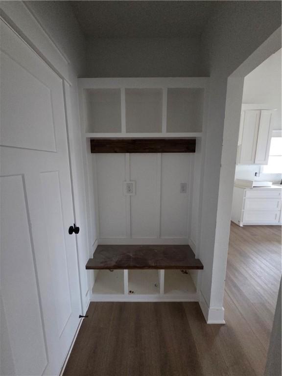 Image 4: Built ins in the mudroom garage entryway.