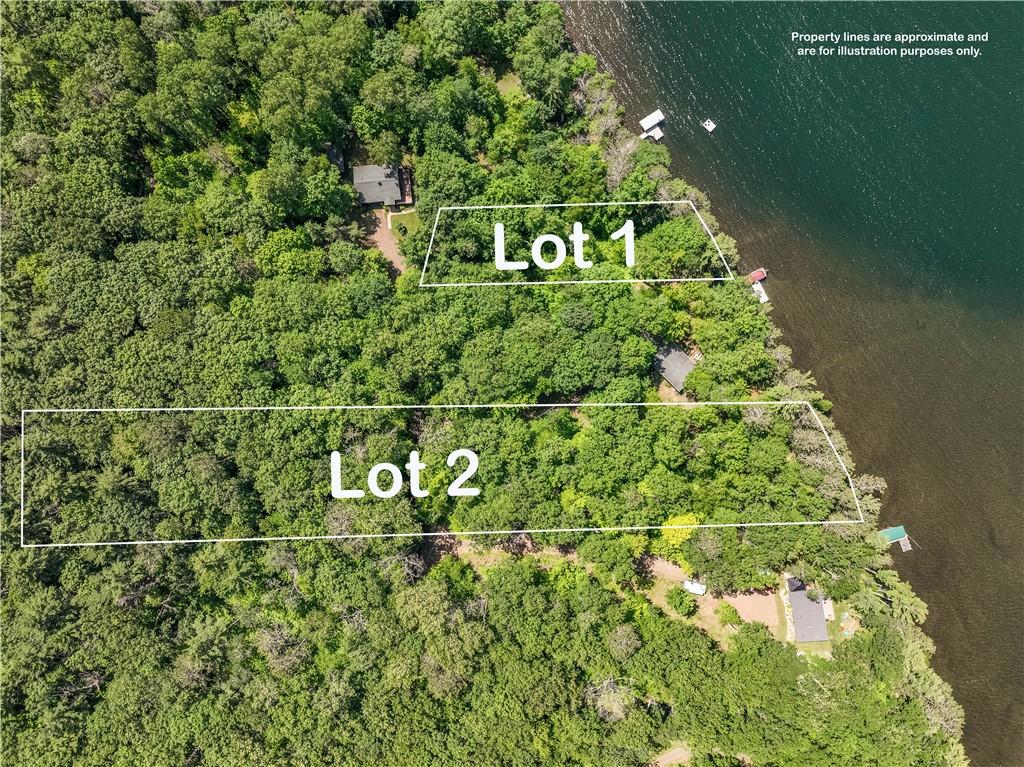 Image 3: Aerial view of .52 acre parcel with 112' of fronta