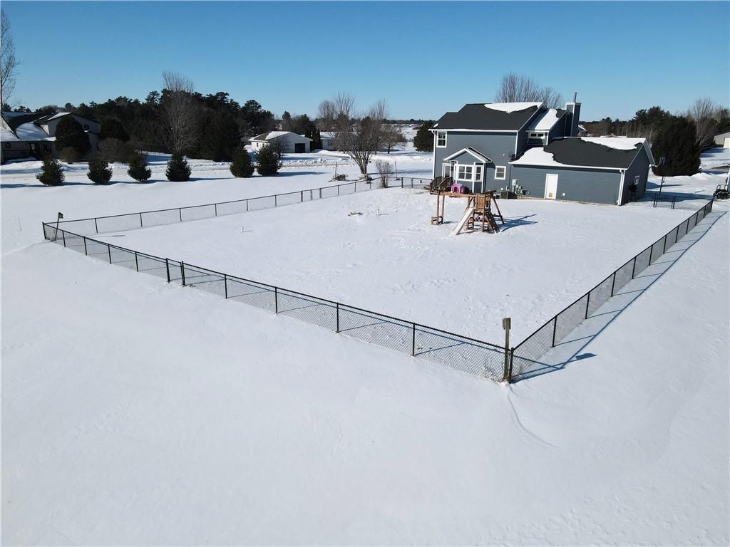 Image 3: Aerial of back yard