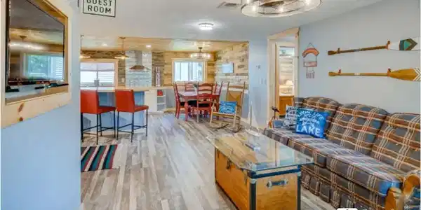 Image 4: Open concept - Living room, dining and kitchen are