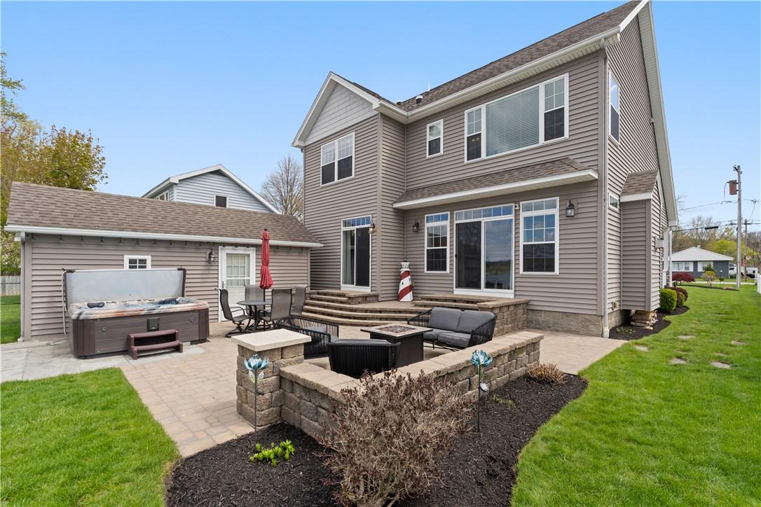 Image 2: Beautiful back patio! Imagine how wonderful to ent