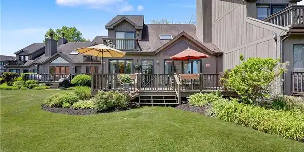 Image 4: View of "front" with lovely landscaping