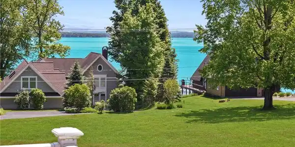 Image 2: Beautiful view of Chautauqua Lake from the back de