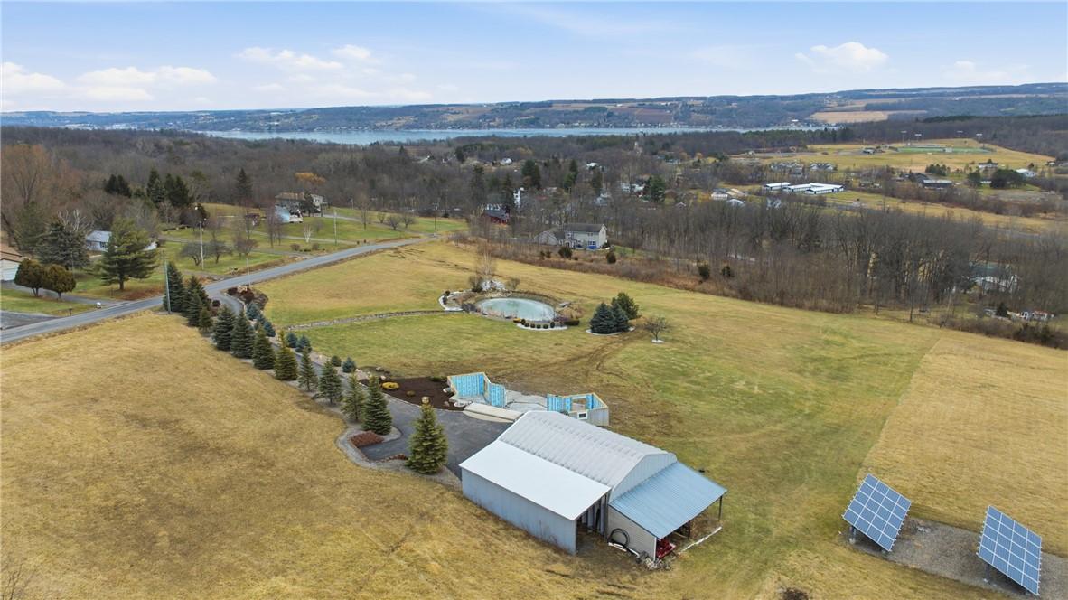 Image 1: 10.5 acres with a Keuka Lake view, solar panels, g