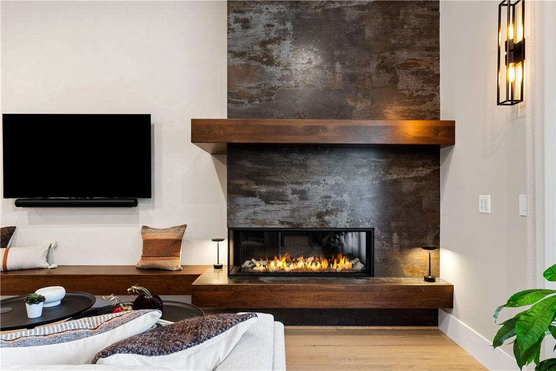 Image 3: Stunning Decton fireplace with Walnut mantle & bui