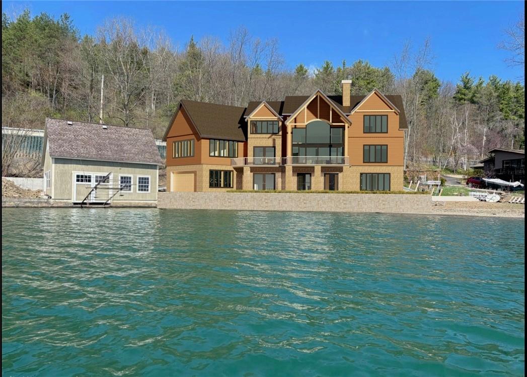 Image 1: Rendering of spectacular Keuka Lake home to be bui