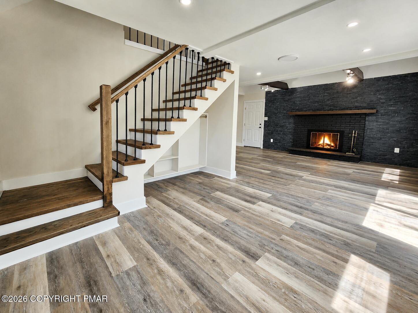 Image 2: fireplace staged